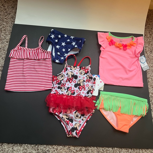 New w/Tags 3 swimwear sets. Size 12M. Includes Osh Kosh, Carters and Disney - Picture 1 of 4